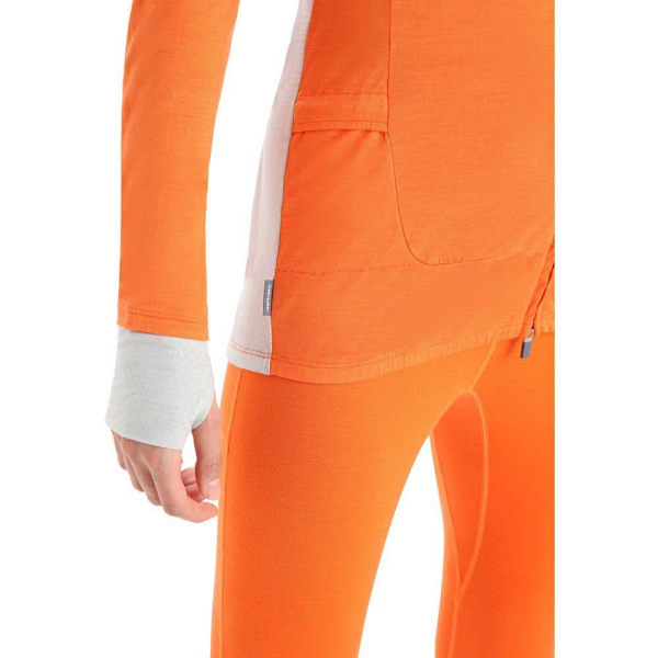 Icebreaker Zone Knit Zip Tröja Orange L Kvinna
