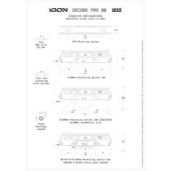 Iqon Inline Skates Ram Ag Decode Pro 80 Svart 243 mm