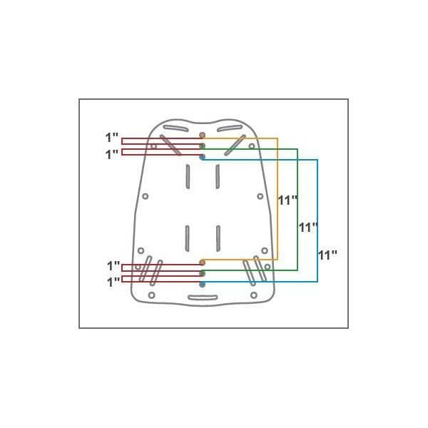 Tecnomar Aluminium Backplate Søvfarvet