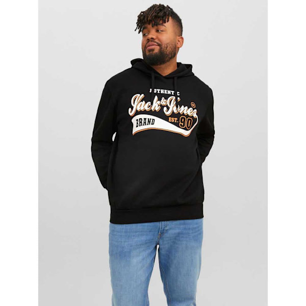 Jack & Jones Luvtröja Logo 2 Col Plus Svart 2XL Man