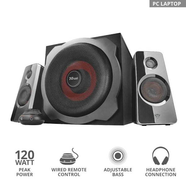 Trust Højttalere 2.1 Gtx 38 Tytan 60w Sort