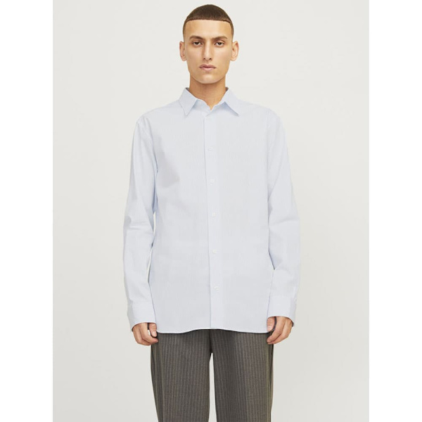 Jack & Jones Bushwick Stanley Pitkähihainen Kauluspaita Sininen XS Mies