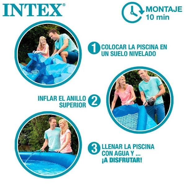 Intex Med Filterpatronpumpe Easy Set 244x61 Cm Pool Blå 244 x 61 cm