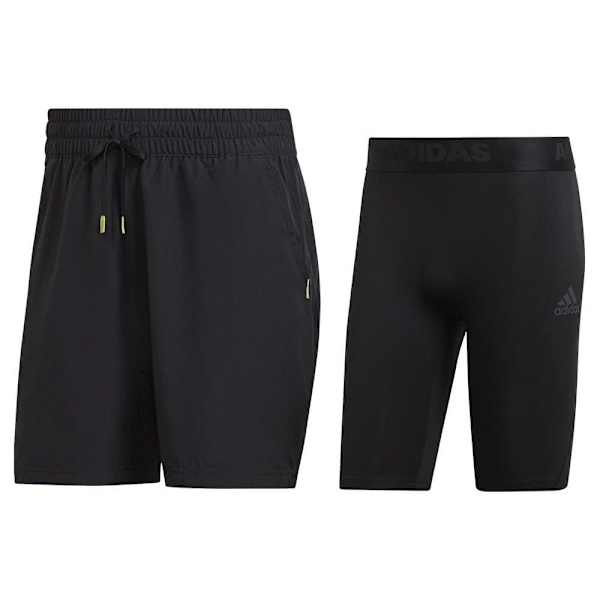 Adidas Shortsit Paris 2 In 1 7´´ Musta S Mies