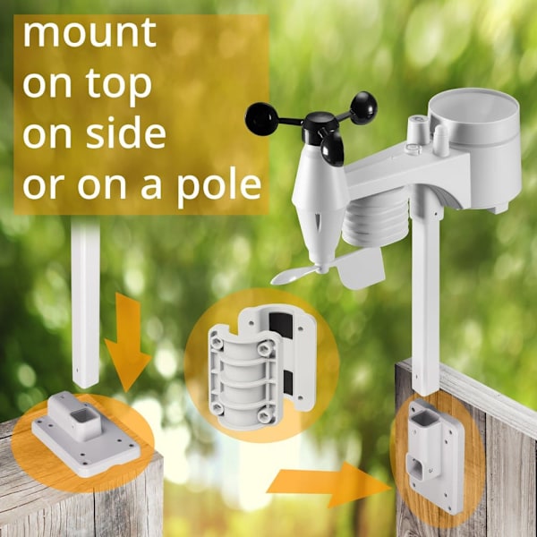 Bresser Vejrcenter Wifi Clearview 7-i-1 Sensor Sort