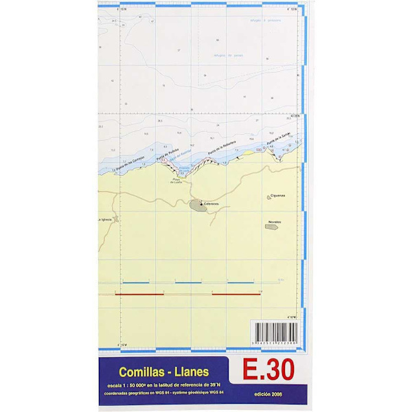Navicarte Comillas-llanesin Merikartat E30 R-12 Beige