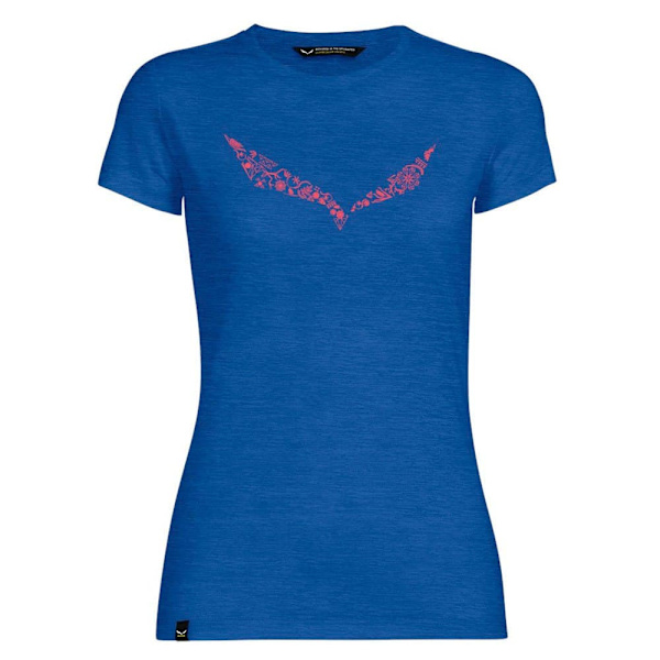 Salewa Lyhythihainen T-paita Solidlogo Dri-release Sininen L Nainen