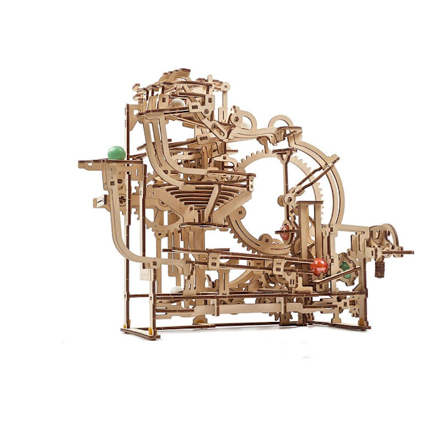 Ugears Marble Run Steglyft Trä Mekanisk Modell Guld