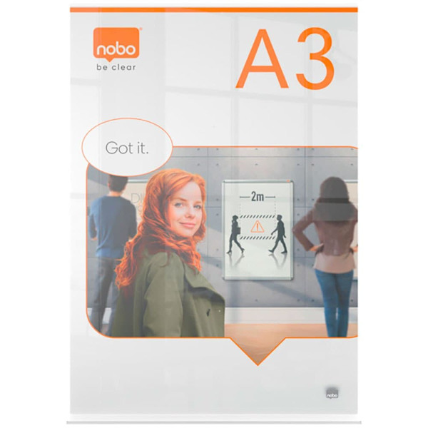 Nobo Transparent Bordsskiva I Akryl Affischhållare A3