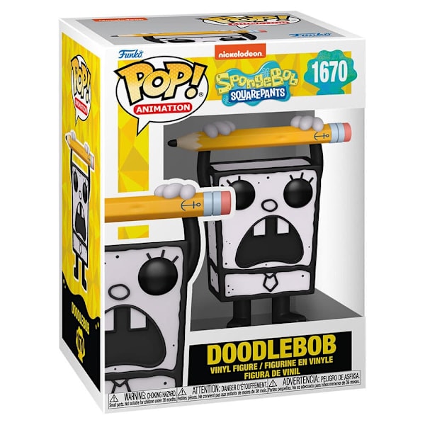 Funko Pop Svampbob Fyrkant Klotterbob Durchsichtig