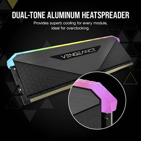 Corsair Vengance Rgb Rt Ryzen 64gb 2x32gb Ddr4 3600mhz Ram-hukommelse