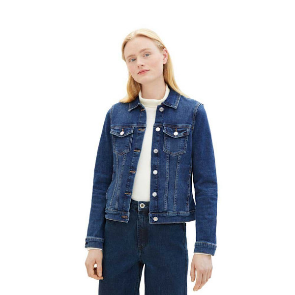 Tom Tailor Easy Denimjakke Blå M Kvinde