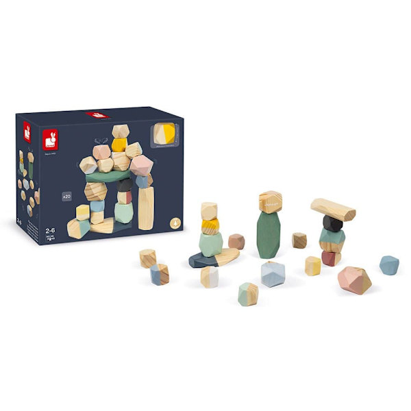 Janod Sweet Cocoon Stacking Stones Flerfarvet 24 Months-6 Years