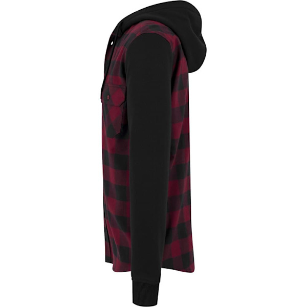 Urban Classics Skjorte Hætte Ed Flanell Sweat Leeve Sort 2XL Mand