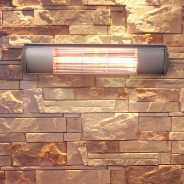 Kekai Væg Halogenvarmer Golden Tube 2000w Gylden