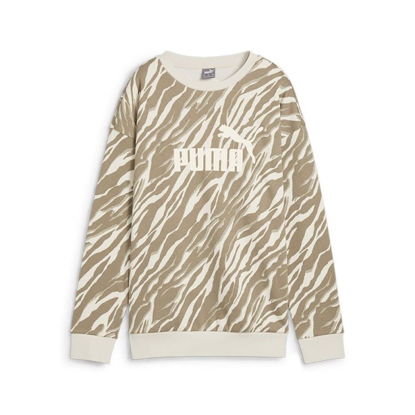 Puma Ess+ Animal Aop Sweatshirt Beige L Kvinde