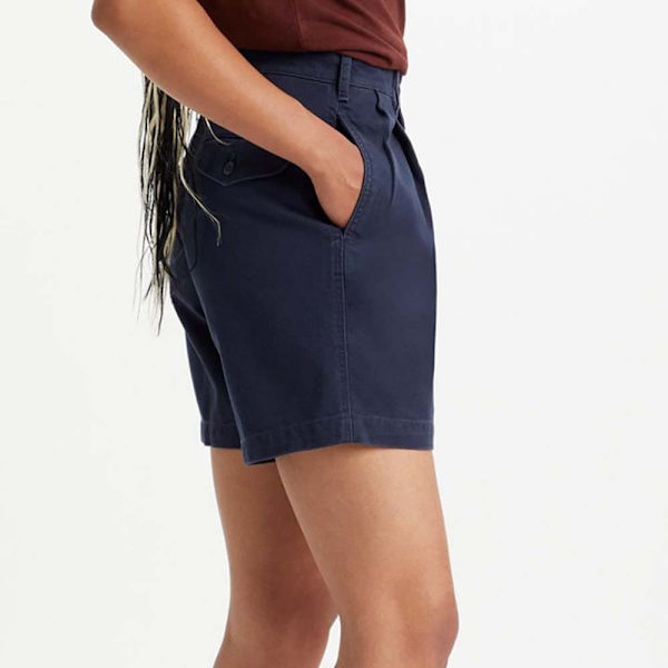 Dockers Shorts Pleated Original Blå 27 Kvinna