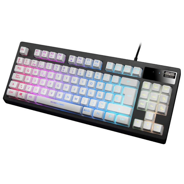 Mars Gaming Gaming Tastatur Mkaxw Sort Spanish QWERTY Sort, Hvid