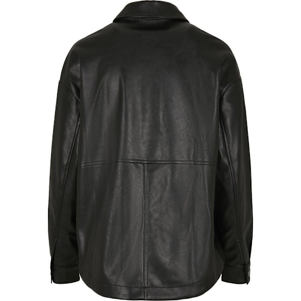 Urban Classics S Faux Leather Over Skjorte Sort L Kvinde