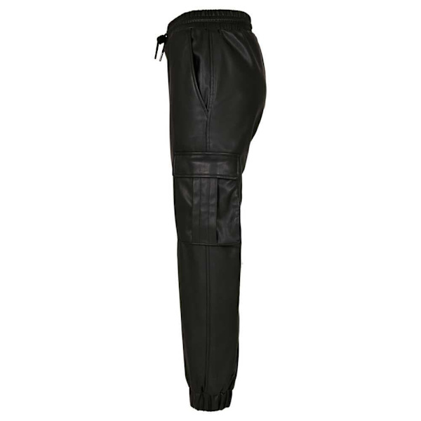 Urban Classics Faux Leather Cargobukser Sort 4XL Kvinde