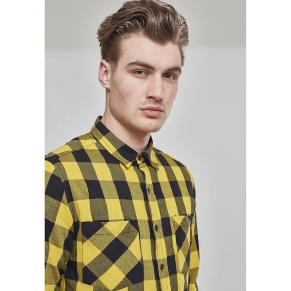 Urban Classics Basic Flannelskjorte Gul XL Mand