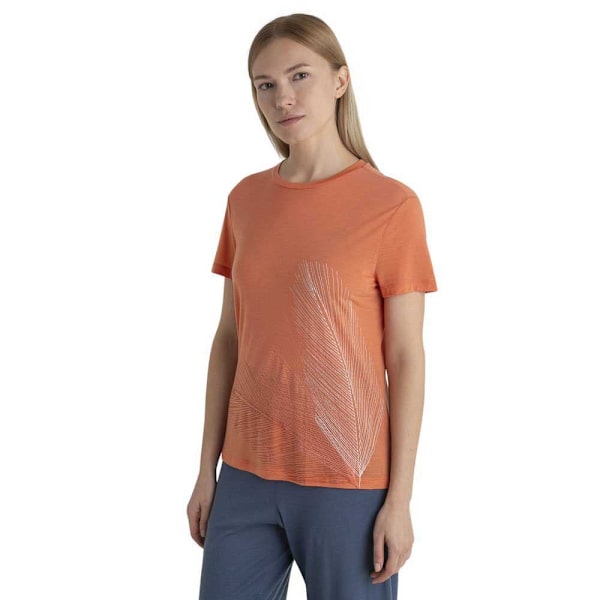 Icebreaker Merino Core Plume T-shirt Med Korte ærmer Orange L Kvinde
