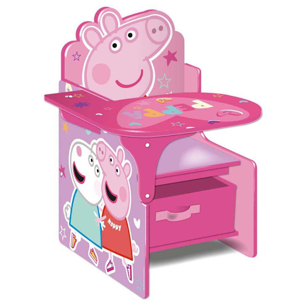 Peppa Pig Opbevaring Skrivebordsstol Rosa