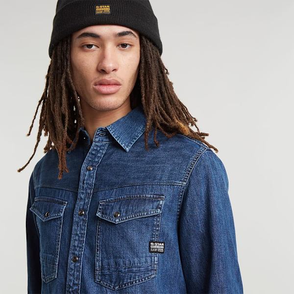 G-star D23616-d252 Slim Fit Skjorte Med Lange ærmer Blå L Mand