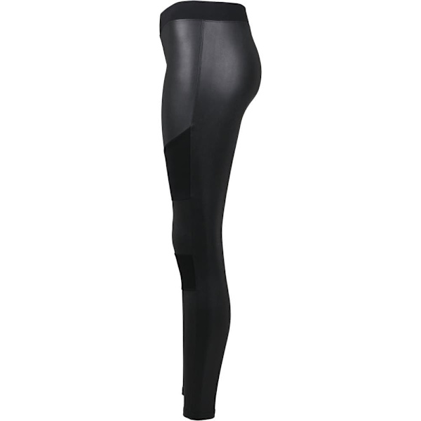 Urban Classics Falsk Læder Stor Leggings Sort 2XL Kvinde