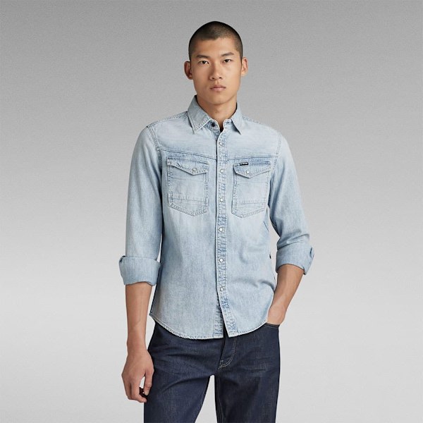 G-star Lang ærmet Skjorte D23616-d252 Blå XL Mand