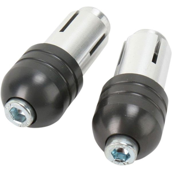 Renthal Road Bar End Plugs Set Svart,Silver 22.2 mm