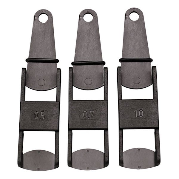 Snoli File Angle Guide Set 0.5°/0.7°/-1° Tuki Musta