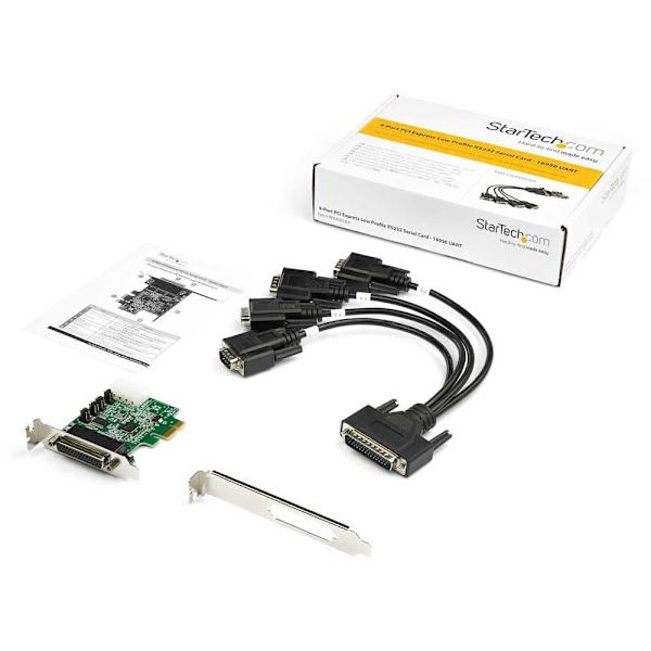 Startech Pcie 4 Port Rs232 Flerfärgad