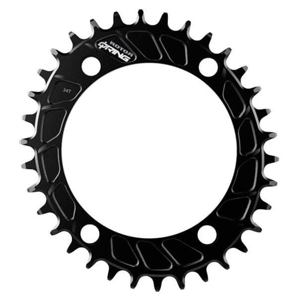 Rotor Kæderring Q Rings Sm Oval 110 Bcd Sort,Grå 36t