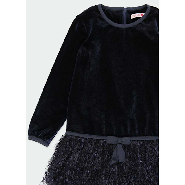 Boboli Velour With Fringes Klänning Blå 8 Years Flicka