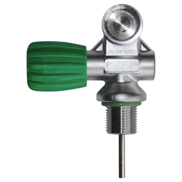 Oms Din Valve Mono 230 Bar Eu Nitrox M26/2 Vihreä,Hopeinen