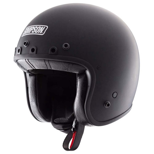 Simpson Chopper Solid Ece22.06 åben Hjelm Sort XL