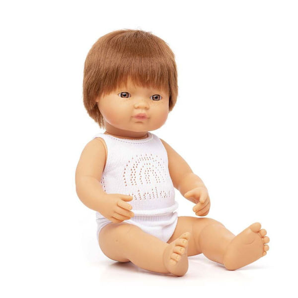 Miniland Kaukasian Punainen Punainen Vauvanukke 38 Cm Beige
