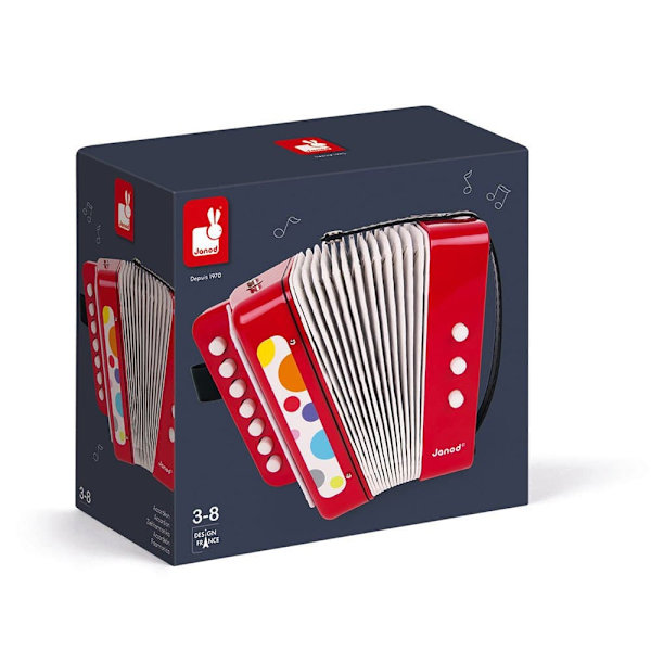 Janod Confetti Accordion Punainen 3-8 Years