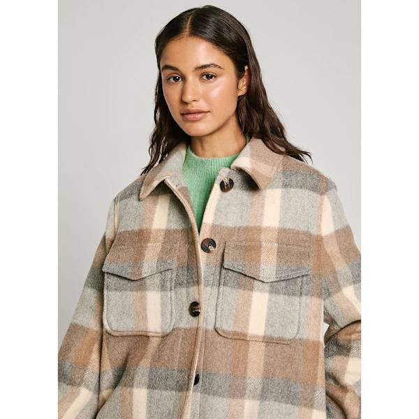 Pepe Jeans Cameron Jakke Beige,Grå M Kvinde
