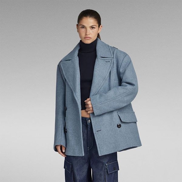 G-star Blazer Heavy Wool Blå S Kvinna