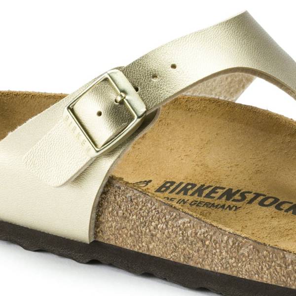 Birkenstock Sandaler Gizeh Birko-flor Large Guld EU 38 Kvinna