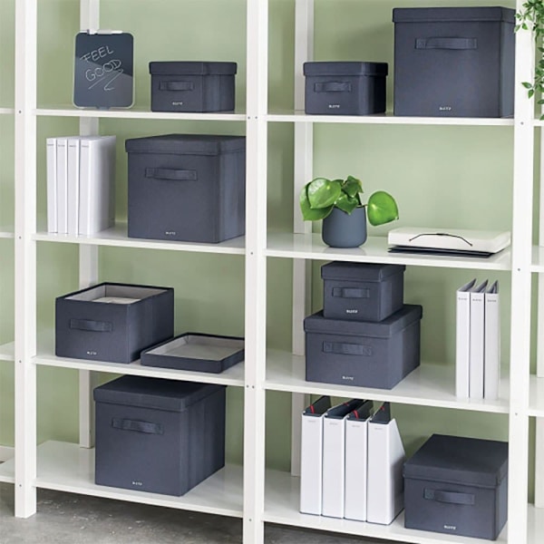 Leitz L 2 Stykker Stof Opbevaring Boks Med L Id