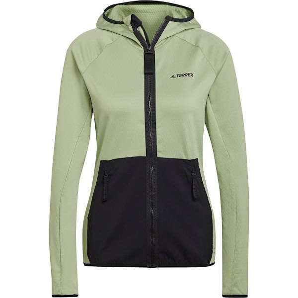 Adidas Txfloocelt Sweatshirt Med Dragkedja Grönt S Kvinna