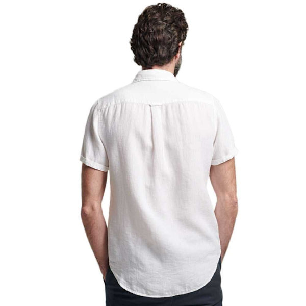 Superdry Studios Casual Linen T-shirt Med Korte ærmer Hvid S Mand