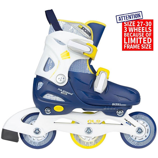 Nijdam Inline Skøjter Adjustable Hvid,Blå EU 30-33
