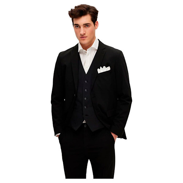 Selected Liam Slim Fit Väst Svart 48 Man