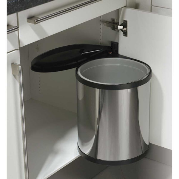 Hailo Roskakori Compact-box 15l Hopeinen