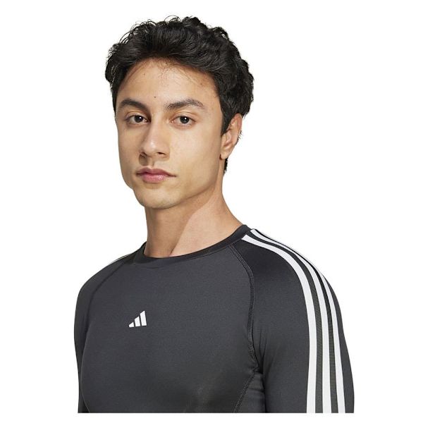 Adidas Techfit Compression 3 Stripes Pitkähihainen T-paita  XL Mies