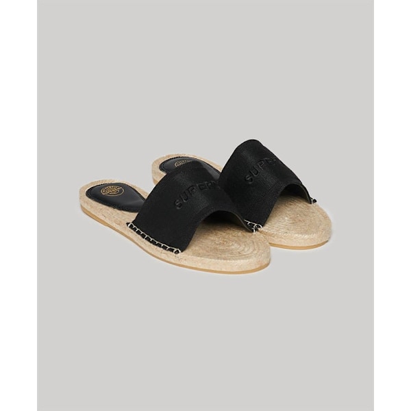 Superdry Canv Overlay Espadriller Svart EU 39 Kvinna